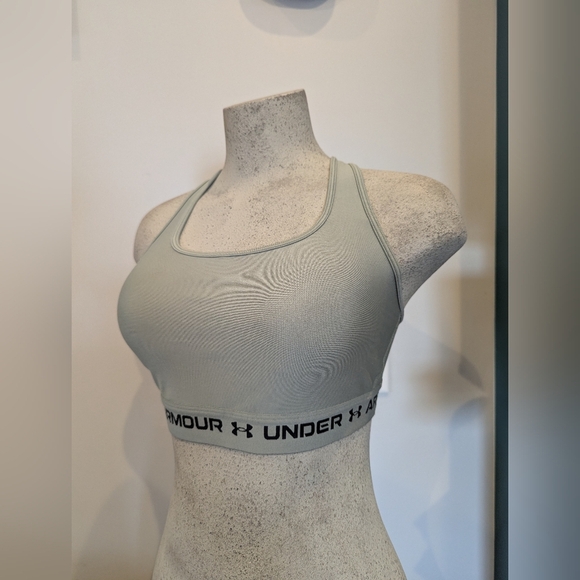 Under Armour Crossback Mid Bra, Sports Bra With Compression Green Size L NWOT - Picture 6 of 9